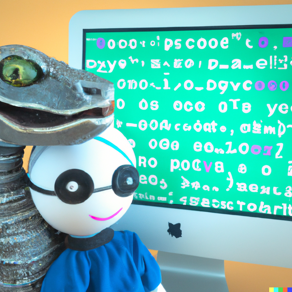 Robot and Python writing code
